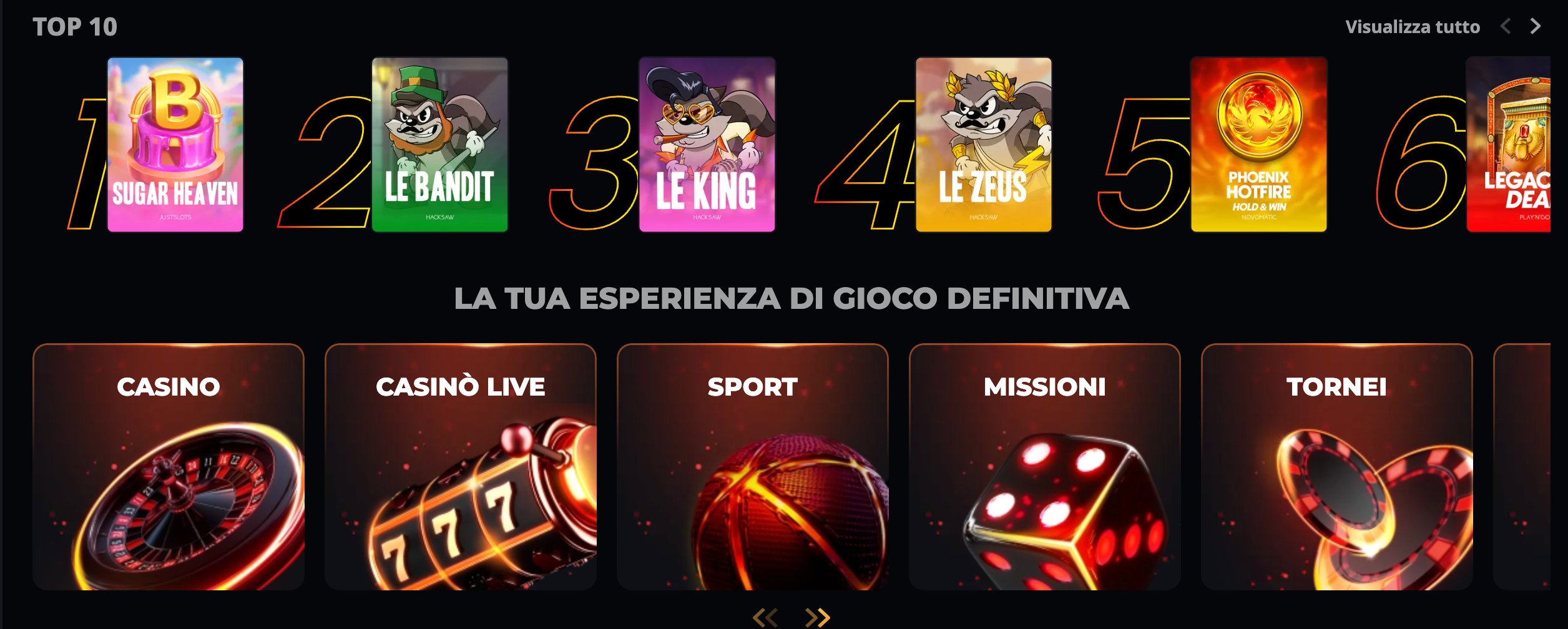 Chips e bonus VIP in ambiente scuro